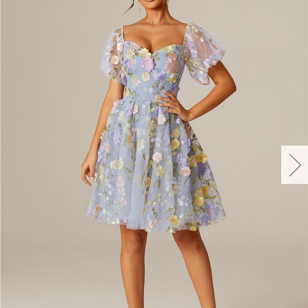 AW Bridal Puff Sleeve Dress- never worn size 8